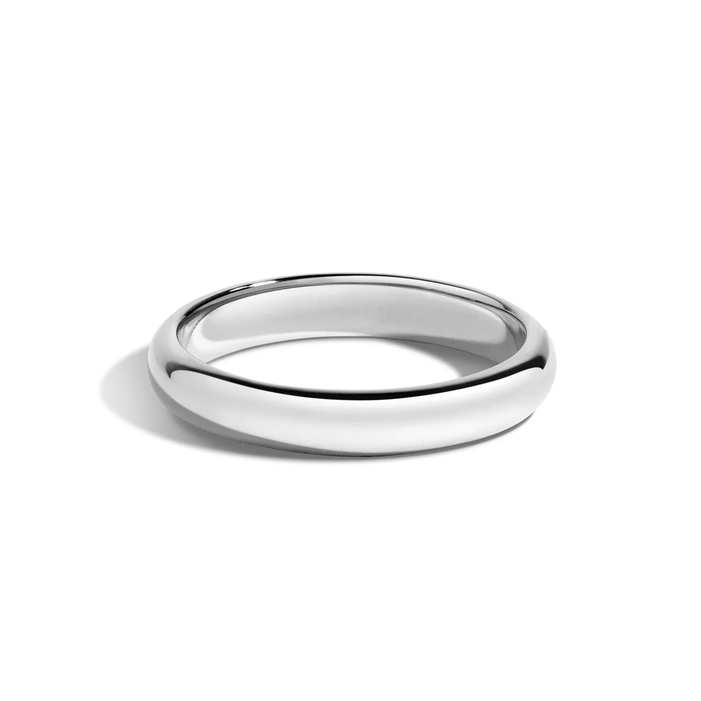 Tioneer Jewelry | Sterling Silver Plain Dome Wedding Band | Wedding Band for Women & Men | Sterling Silver Jewelry, Silver, 3mm, Size 6