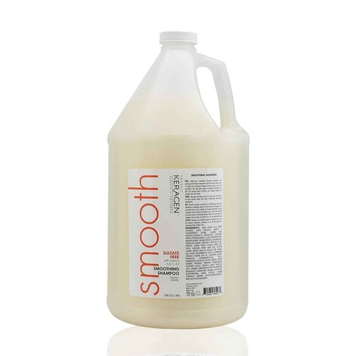 KERAGEN - Smoothing Shampoo with Keratin and Collagen for All Hair Types, Sulfate Free, 128 Oz - Moisturizes, Strengthens, Protects Color and Repair - Panthenol, Vitamins, and Jojoba Oil