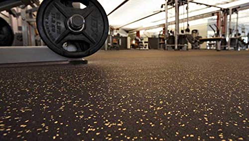 American Floor Mats Sport 8mm Heavy Duty Rubber Flooring - Interlocking Rubber Tile (23" x 23") 10% Grey - 6 Center Tiles Expansion Pack