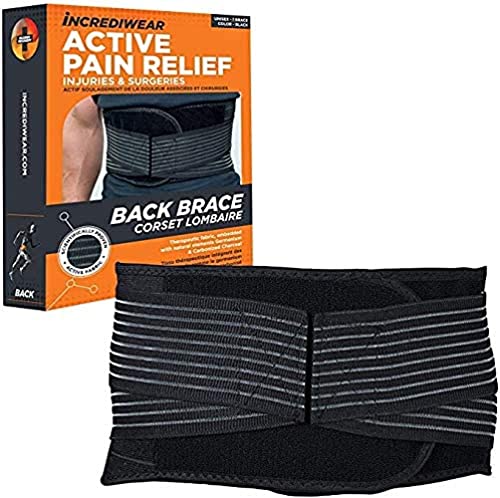 Incrediwear Back Brace - Back Support Brace for Back Pain Relief from Muscle Pain, Sciatica or a Herniated Disc, Everyday Lower Back Lumbar Support (Small)