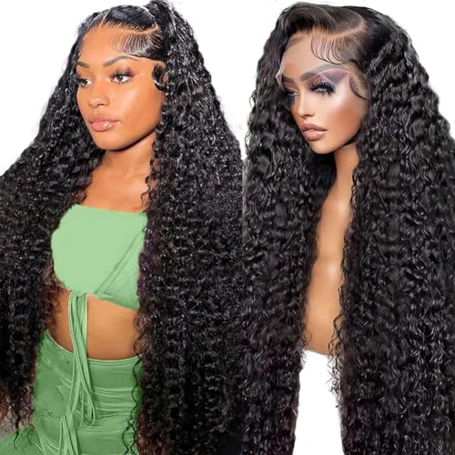 18 Inch Deep Wave Lace Front Wigs Human Hair 13x6 HD Lace Frontal Wigs Human Hair Pre Plucked Deep Curly Lace Front Wigs For Women