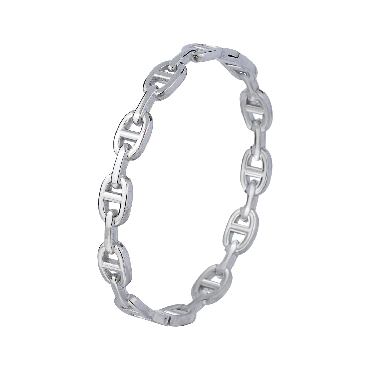TaYolnFaSo Buckle Bracelets for Women Hypoallergenic Stainless Steel Wrist Wrap Bracelet Cuff Bangle Buckle Jewelry Gifts for Women with Pink Box