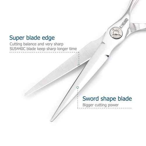 5.5 INCH Hair Cutting Scissors and 5.75 INCH Hair Thinning Shears Barber Hairdressing Scissors 440C Kinsaro