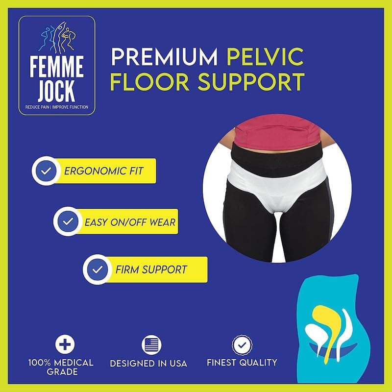Women's Pelvic Orthotic Support Belt - Uterus & Bladder Support Girdle | Postpartum Recovery & Pain Relief | High Waist Pink (X-Small)