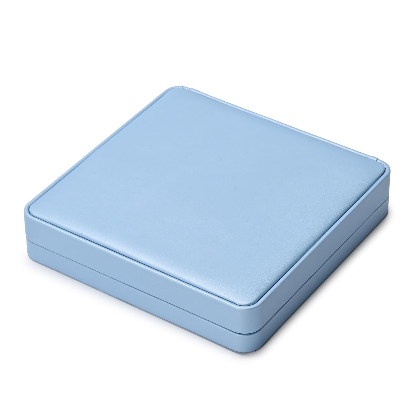 Oirlv Luxury Leather Jewelry Set Box Big Necklace Storage Case Jewelry Gift Box for Bracelet Necklace Earring Ring(Sky Blue)