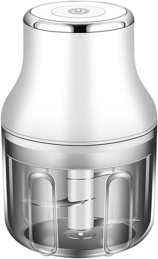 Electric Garlic Chopper, Mini Portable Food Chopper for Garlic Onion, USB Chargable Powerful Vegetable Chopper Garlic Mincer Garlic Press Small Food Processor for Veggie Meat (Size : Small)