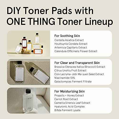 ONE THING Multi Big Pads 70 PCS | DIY Dry Toner Pads, Large Size Exfoliating Soft Lightweight Cotton Face Rounds | Daily Travel Size Refill No Lint Double Sided | Korean Skin Care