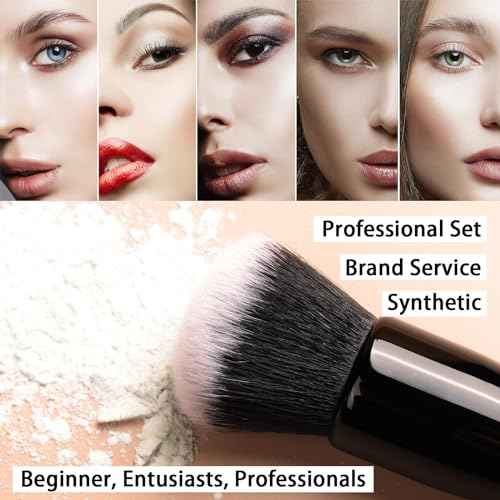 Raffaello Makeup Brushes 15Pcs Makeup Brush Set Premium Synthetic Powder Foundation Contour Blush Concealer Eye Shadow Blending Liner Make Up Brush Kit