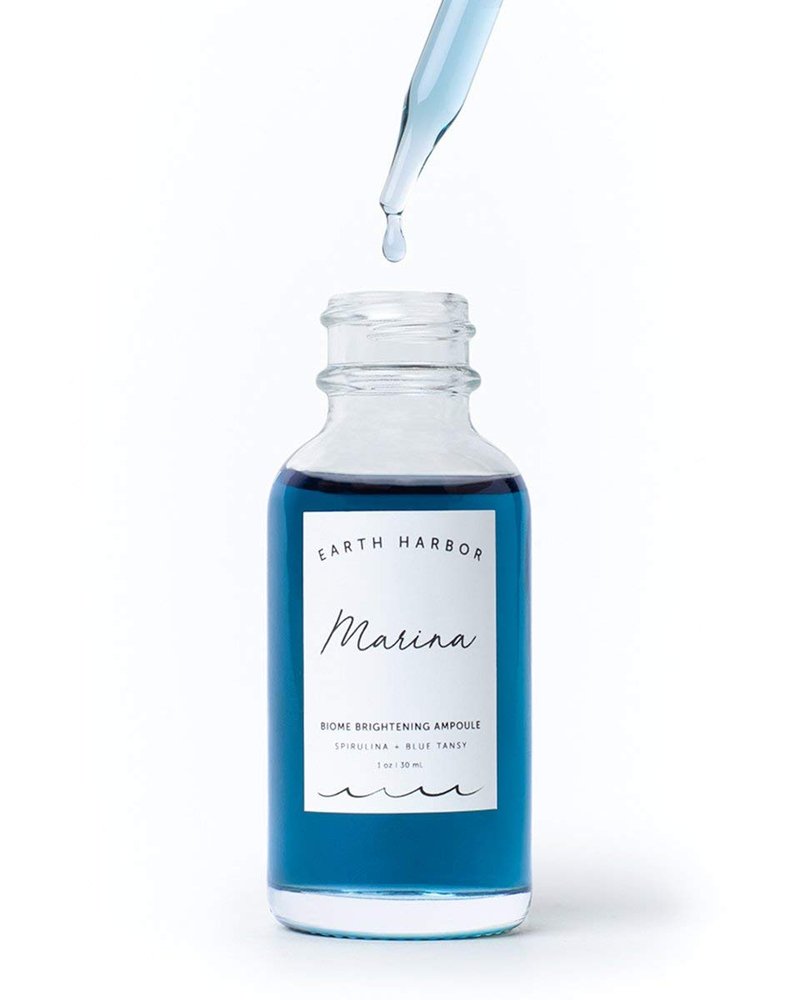 MARINA Biome Brightening Serum Ampoule, 12 Botanical Actives to Reduce Redness, Uneven Tone treatment for body, ampoule serum for All Skin Types, 1 fl oz (30ml)