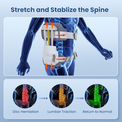 Professional Lumbar Traction Device,Herniated Disc Back Pain Relief Device, Stretcher for Lower Back Pain Relief,Spinal Decompression Devices，lumbar decompression belt