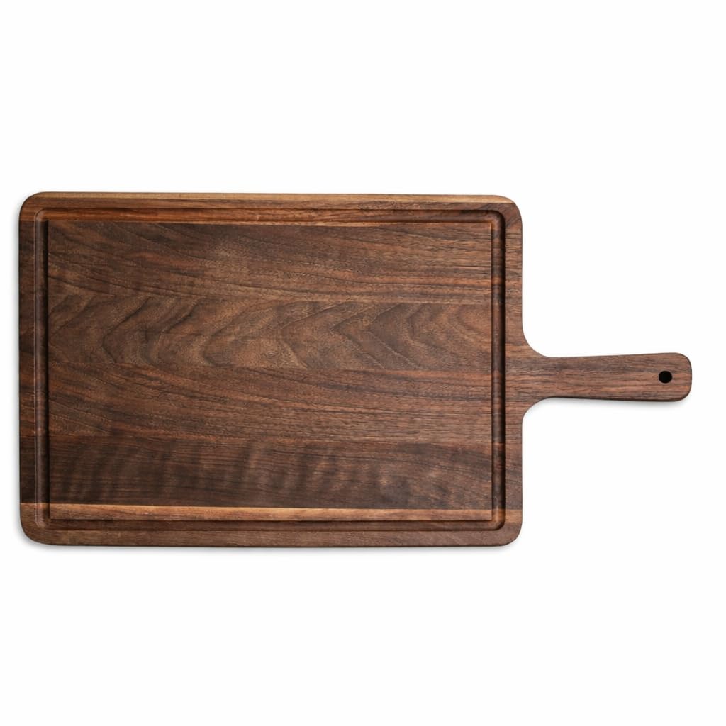 COOLINA Walnut Chopping Board - 12x9x1 Inch Charcuterie & Serving Tray for Meats, Vegetables, Cheese & More - Durable, Elegant Walnut Wood Cutting Board