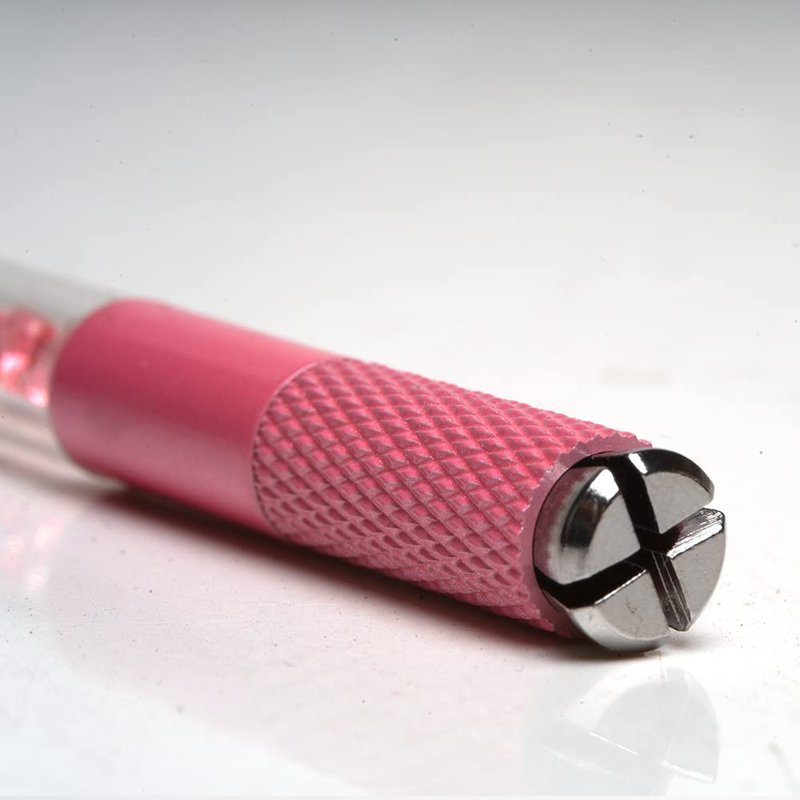 10 KZBOY Pink Microblading Handles Double Ends with Lot # and Expiration Date (Pink)