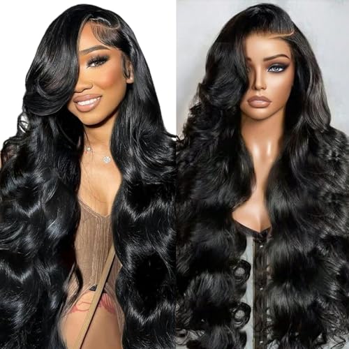 Human Hair Wig 13x6 Body Wave Lace Front Wigs Human Hair Pre Plucked 200 Density 12A Glueless Wigs for Women HD Lace Frontal Wigs Natural Color 22 Inch