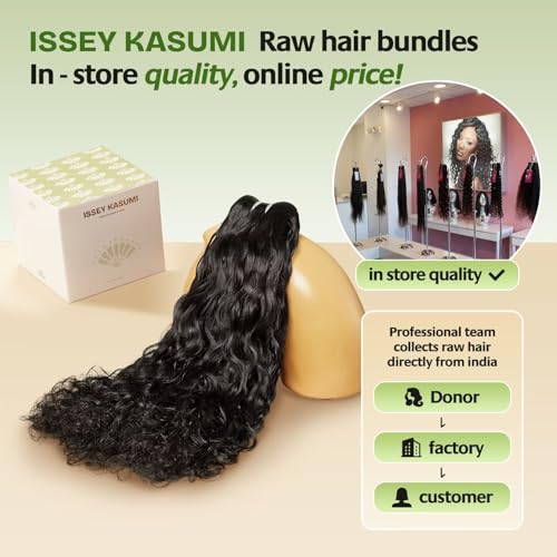 Raw Indian Human Hair Single Bundle,Triple Lifespan Than Regular Virgin Hair,In-Store Quality,Online Price! 100% Raw Indian Hair Bundles Water Wave Raw Hair Bundles 18 Inch