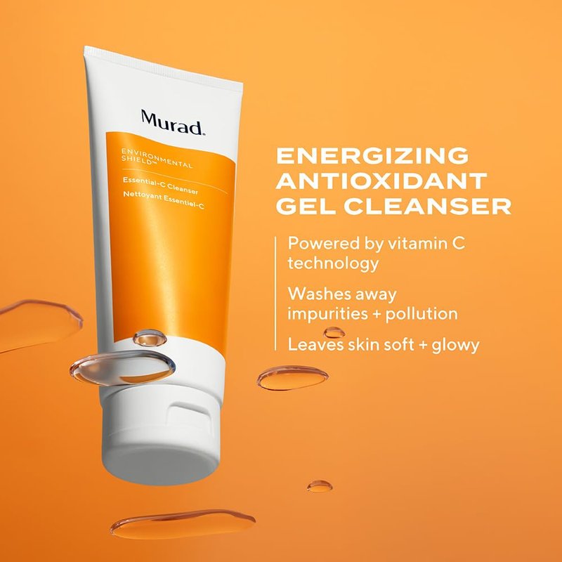 Murad Rejuvenate + Replenish w/ Healthy Skin - 3-Piece Full Sized Set ($213 Value) - Regimen for Total Skin Health - Ess-C Cleanser 6.75Fl Oz, Retinol Serum 1.0Fl Oz, Hydro Dynamic Moisture 1.7Fl Oz