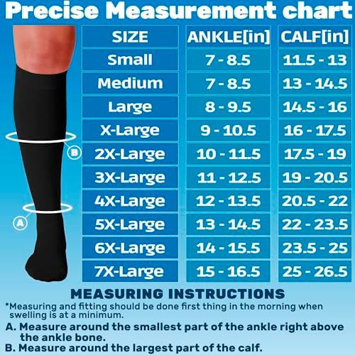 ABSOLUTE SUPPORT 20-30mmHg Medical Compression Socks for Men and Women, Support for Variose Veins, Swelling, A501