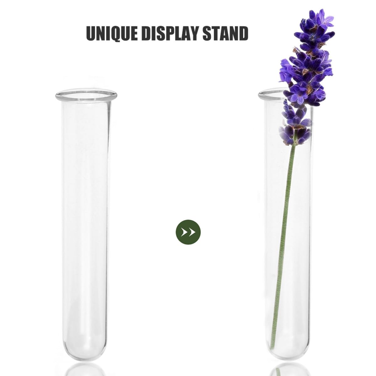 UTHCLO 4Pcs Glass Test Tube Vases for Plant Propagation, Hydroponic Glass Planter Tubes 2.5X3X18Cm, Desktop Terrarium Plant Holders for Home Garden Decoration