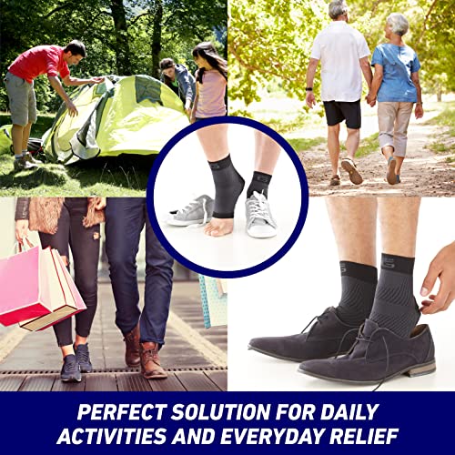 Neo-G Plantar Fasciitis Compression Socks – Support for Plantar Fasciitis, Heel and Arch Pain, Silicone Heel Cushioning for Targeted Pain Relief – Class 1 Medical Device – 1 Pair - XXL