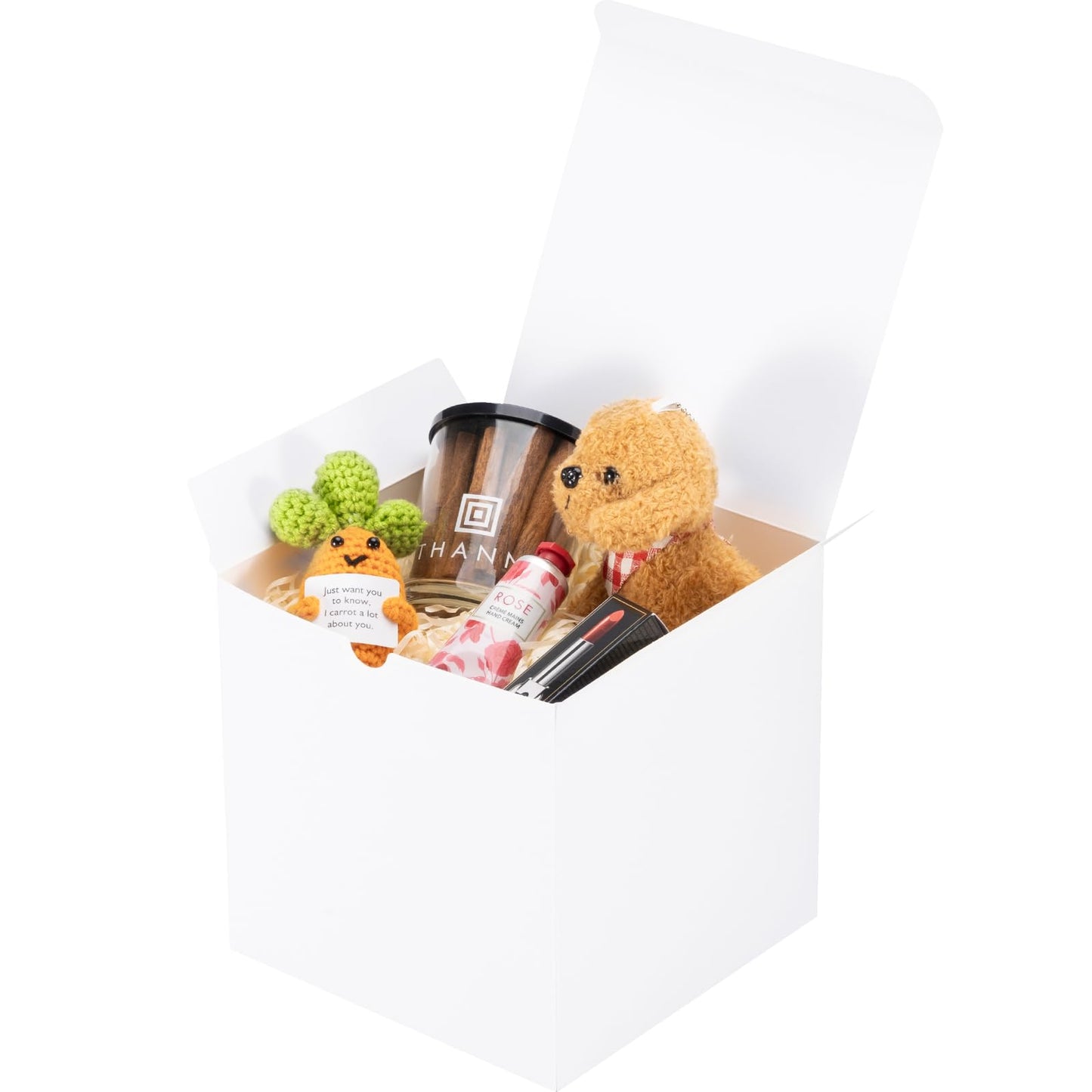 UnicoPak 10 Pack 7x7x7 Gift Boxes Bulk White Large Gift Boxes, Ideal for Birthday Gifts Christmas Gifts Party Favors Homemade and Business