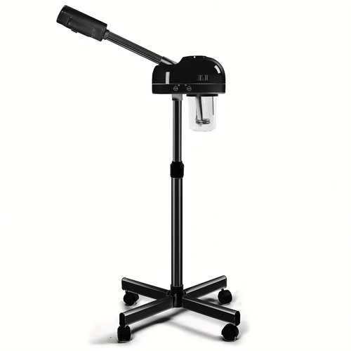 HeavenBird Stand Professional Ozone Facial Steamer with Touch Control, Hot Mist Function, Adjustable Height & Rolling Base, 360° Rotatable Nozzle, Use for Home, Salon SPA (Black)