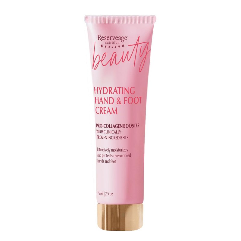Reserveage Beauty, Hydrating Hand & Foot Cream with Pro-Collagen Booster and Micro-Encapsulated Copper Peptides, Moisturizes, Rehydrates and Protects with Measurable Results, 2.5 oz