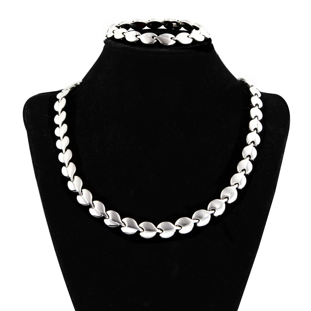 KYOSI Magnetic Necklace Bracelet for Women 3500 Gauss Strength Magnet Jewelry Set Magnetic Bracelet and Necklace