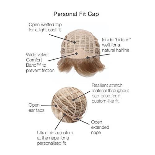 Gabor Wigs Commitment Large Cap Wig Color G101+ Platinum Mist - Fluff Short Layering Synthetic Women's Capless Personal Fit