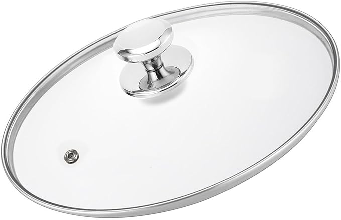 Glass Lids, Replacement Tempered Clear Glass Lids with Steam Ventï¼Covers For pots, pans and skilletsï¼Available in Small and Large Lid 8, 9.5, 10.25, 11, 12, and 12.5 Inch