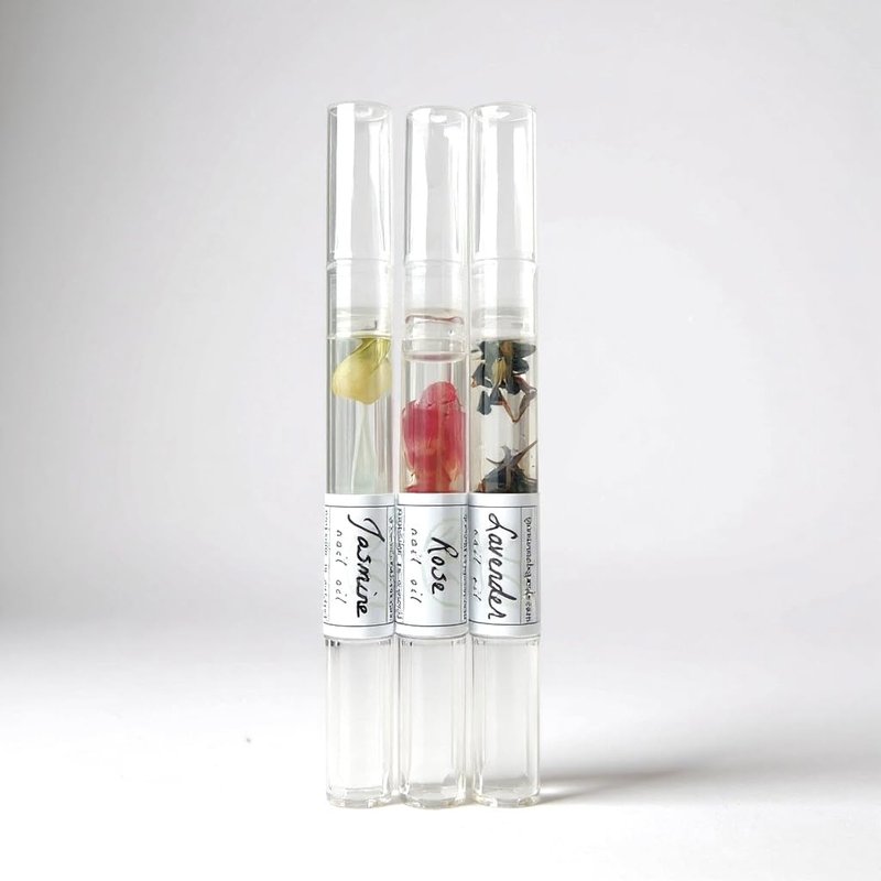 Greenmade Goods Lavender Jasmine Rose Cuticle Oil Trio, 3-Pack Gift Set