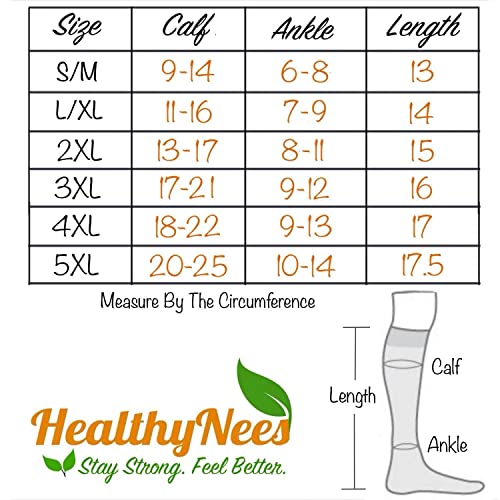 Seniors Care Footless 15-20 mmHg Compression Shin Calf Leg Men Women 1 Pair Zipper Sleeves (Black, 4X-Large)