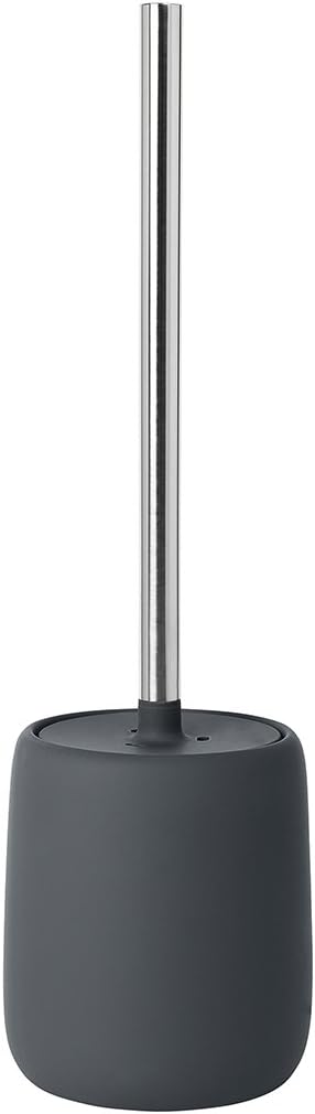 blomus -SONO Toilet Brush Ceramic/Plastic, Magnet, Toilet Set, Soft Touch, Hygienic, Freestanding Toilet Brush & Holder, Modern Bathroom Accessory (H x W x D): 39 x 11 x 11 cm, Magnet, 69040