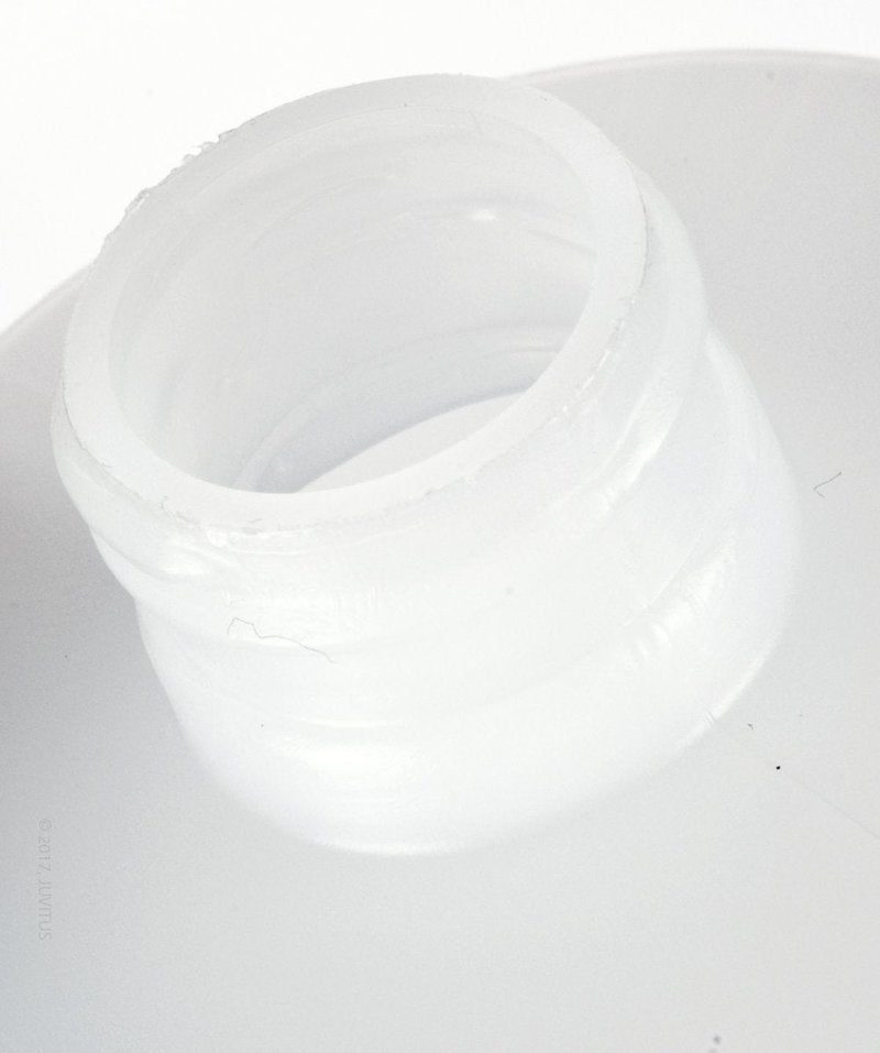 JUVITUS 8 oz / 250 ml Professional Natural Clear Refillable Plastic Squeeze Bottle with Wide Black Disc Cap Lid (6 pack)