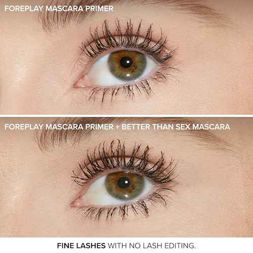 Too Faced Foreplay & Better Than Sex Duo | Dramatic Volume + Length Mascara and Primer Gift Set, 0.54 Fl Oz, Black