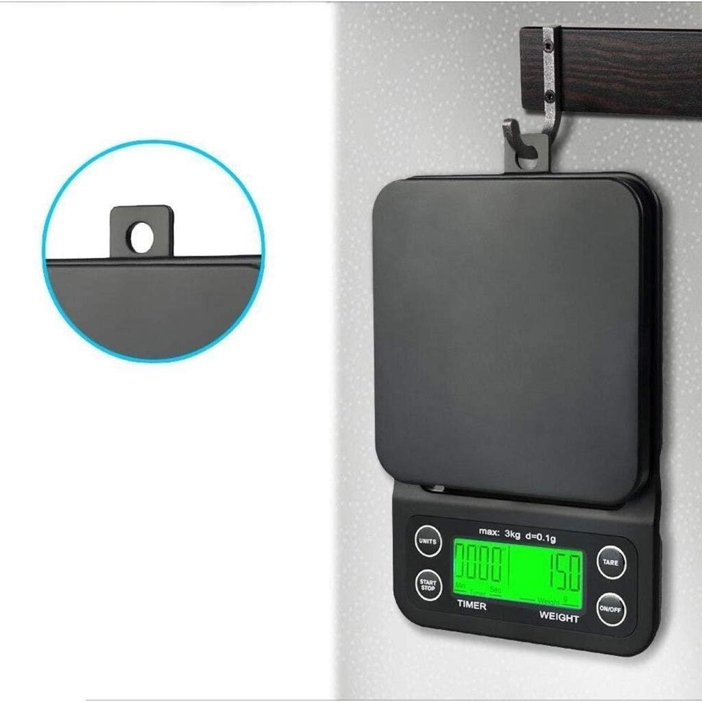 XAWSOP Electronic Scale Digital Kitchen Scale, High Precision with Thermometer Timer Tare LCD Display Instant Read Anti-Slip, Suitable for Kitchen,