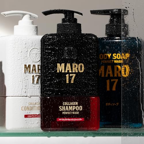MARO17 Collagen Starter Set (Collagen Shampoo Perfect Wash, Conditioner, & Body Soap) - Soap, Shampoo and Conditioner Set for Healthy Scalp & Youthful Skin - Cruelty-Free Hair Care for All Hair Types
