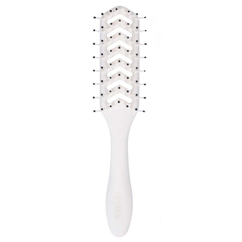 Denman D200 Flexible Vent Brush for Blow Drying - Styling Hair Brush for Wet Dry Curly Thick Straight Hair - For Women and Men (White)