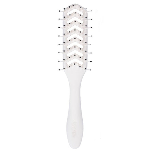 Denman D200 Flexible Vent Brush for Blow Drying - Styling Hair Brush for Wet Dry Curly Thick Straight Hair - For Women and Men (White)