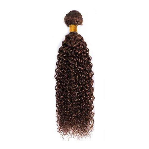 Habiliana Bundles Human Hair 24 26 28 Inch Jerry Curly Wave Dark Brown 4 Human Hair Bundles 11A Unprocessed Brazilian Virgin Quick Weave Hair Extensions for Black Women