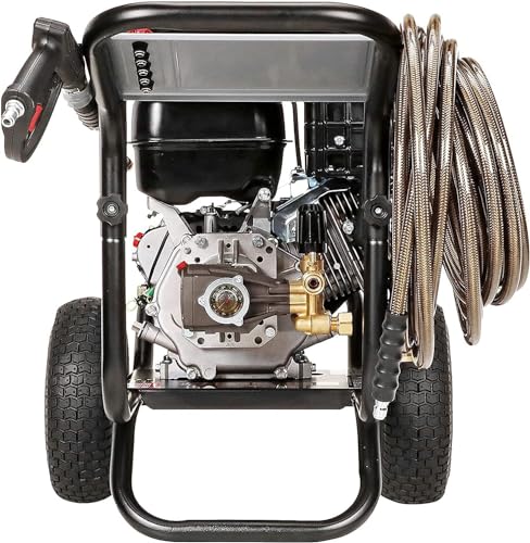 Simpson 4400 PSI Gas Pressure Washer, 4.0 GPM Commercial Power Washer, Cold Water, 50' Hose, PowerShot, 49-State Compliant (PS60843) - Black