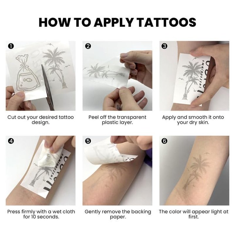 Realistic Cross Temporary Tattoos - Semi-Permanent 2-Week Waterproof Designs for Men | 2 Sheets with 777 Dice & Cross Patterns
