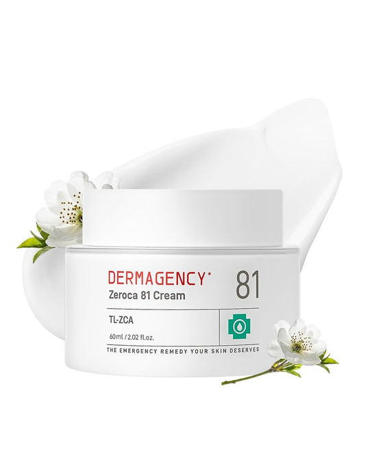 DERMAGENCY Zeroca 81 Cream | Korean Acne Cream for Sensitive & Oily Skin | Lightweight, Non-Greasy, Calming Hydration | Oil Control, Pore Refining, Cica | Fragrance-Free | K-beauty 2.02 Fl.Oz / 60ml