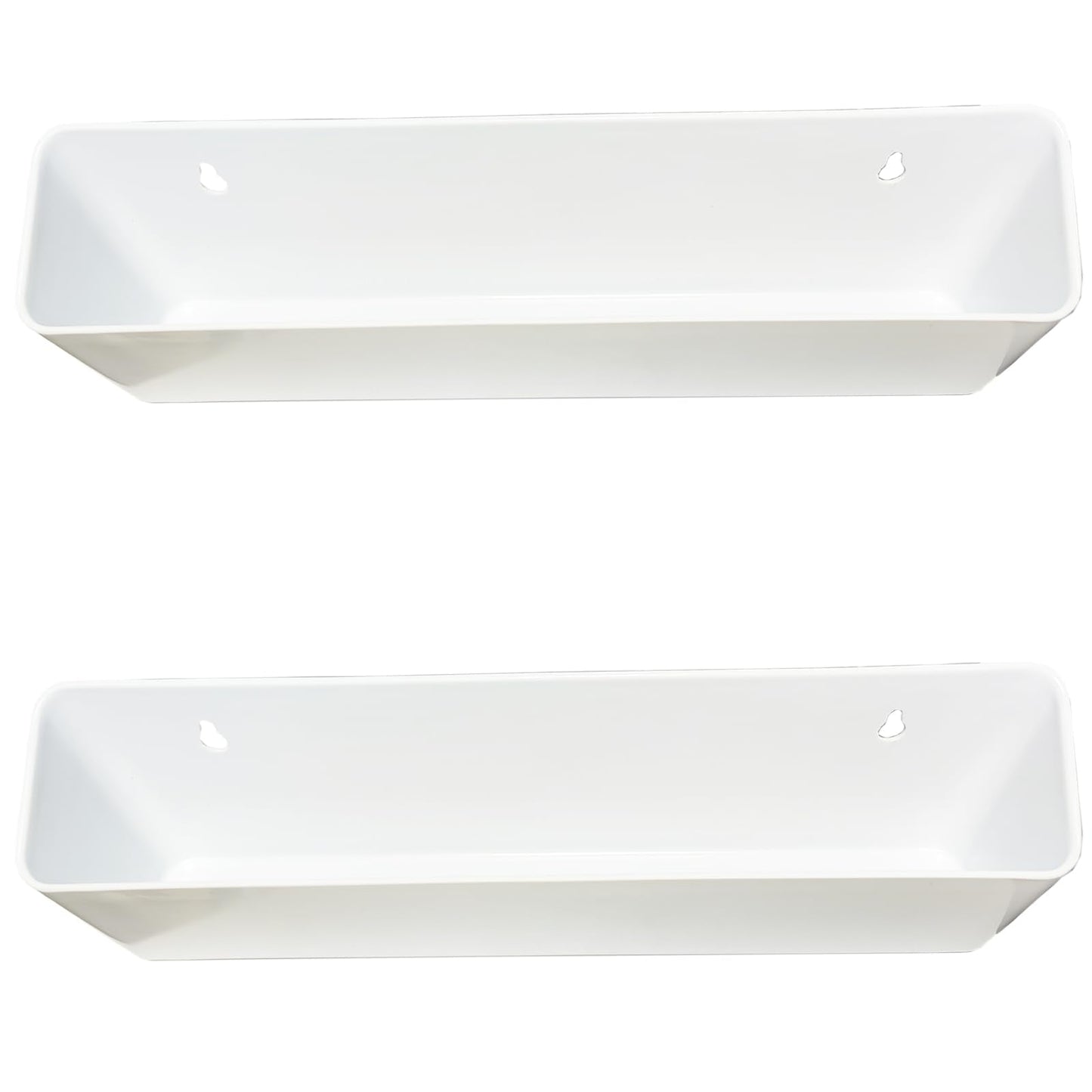 2 Pack 11" Tip Out Tray for Kitchen with Hinges Front Sink Drawer, Drawer Front Clips Flip for Kitchen, White