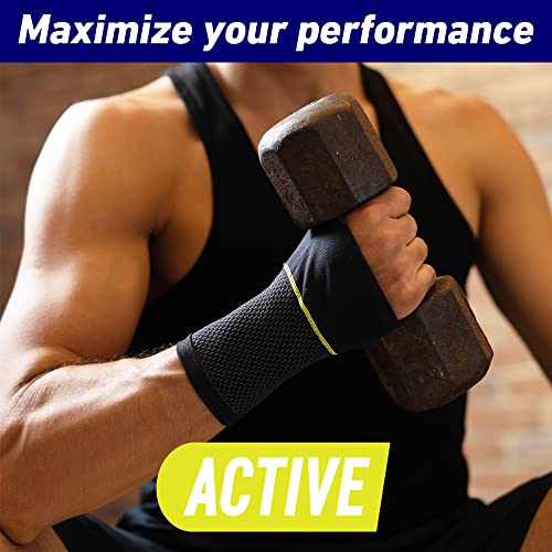 Neo-G Active Wrist Support – For Sports, Golf, Basketball, Football, Yoga, Tennis. For Sprains, Strains, Tendonitis, Injury Recovery - Multi Zone Wrist Wrist Compression Sleeve – M