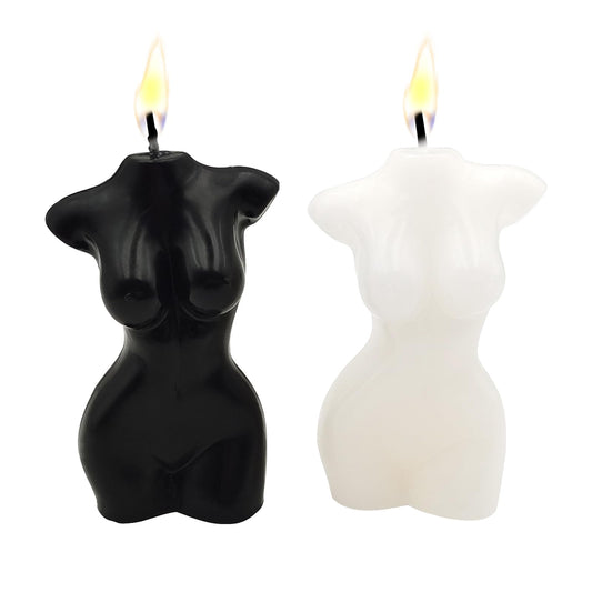 2 PCS Large Body Shaped Candles, Torso Soy Wax Body Candle, Vanilla Scented Aesthetic Candle Home Decoration for Mother's Day Bedroom Bathroom Aesthetic Decoration