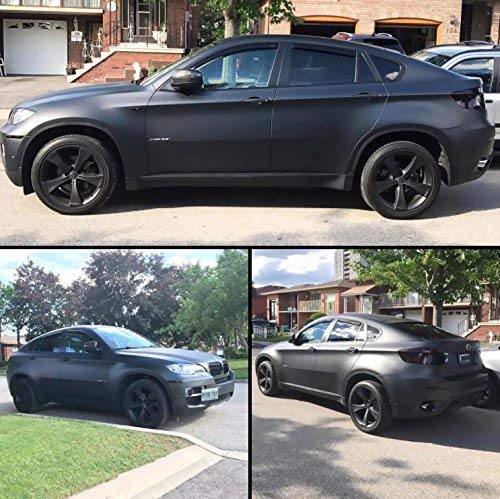 Satin Flat Matte Stealth Jet Black 5ft Vinyl Wrap Roll with Air Release Technology (Bulk ROLL - 5ft x 25ft)