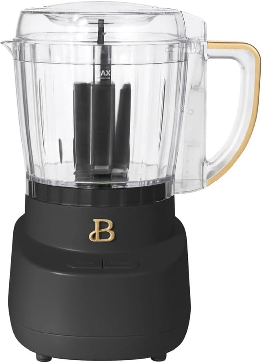 3-Cup Mini Food Chopper 250W with Bowl, Electric Food Processor, Chop & Puree Function, Dishwasher Safe Parts, Safety Lid, Compact Kitchen Appliance (Black)
