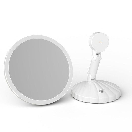 MIVCIOK Magnifying Mirror with Light，15X Magnifying Mirror, Portable Travel Vanity Mirror with Lights,Stepless Adjustable Lighted Makeup Mirror,3 Color Modes,Desk or Travel Use