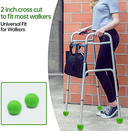 Magicorange 12 PCS Precut Walker Tennis Balls for Walker/Furniture Legs Floor Protection, Heavy Duty Long Lasting Felt Pad Glide Coverings (Grey)