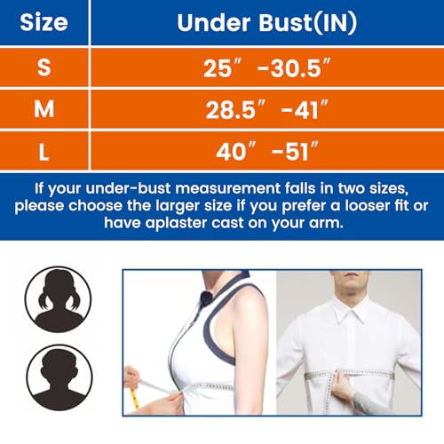 Arm Sling for Shoulder Injury with Waist Strap - Immobilizer Brace Support for Sleeping, Rotator Cuff Surgery (Mesh Version, Right, Large,40-51 inch)