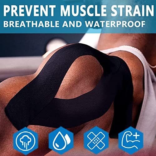 SOON GO Kinesiology Tape Pro 5 Rolls, 2 Inch High Elasticity Sports Tape Therapeutic Pain Relief–Physio Tape for Muscle Recovery & Joint Support, Waterproof & Hypoallergenic & Breathable–Yellow
